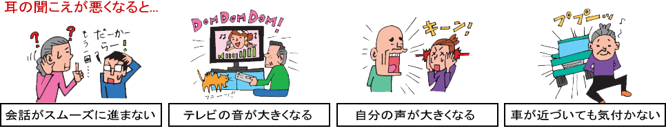 耳の聞こえが悪くなると...